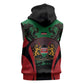 Proud Kenya 254 Sleeveless Zip Hoodie Safari Animals - African Pattern - African Pride