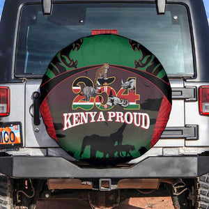 Proud Kenya 254 Spare Tire Cover Safari Animals - African Pattern