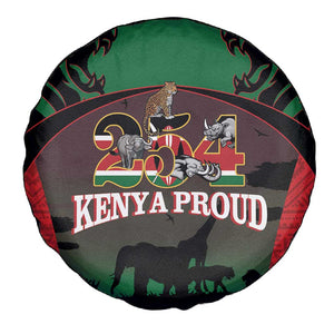 Proud Kenya 254 Spare Tire Cover Safari Animals - African Pattern