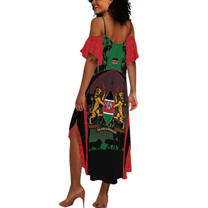 Proud Kenya 254 Summer Maxi Dress Safari Animals - African Pattern