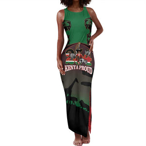 Proud Kenya 254 Tank Maxi Dress Safari Animals - African Pattern