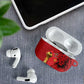 Morocco Football Custom AirPods Case Atlas Lions Champions African Red Islamic Pattern