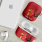 Morocco Football Custom AirPods Case Atlas Lions Champions African Red Islamic Pattern