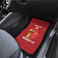 Morocco Football Custom Car Mats Atlas Lions Champions African Red Islamic Pattern