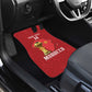Morocco Football Custom Car Mats Atlas Lions Champions African Red Islamic Pattern