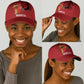 Morocco Football Classic Cap Atlas Lions Champions African Red Islamic Pattern