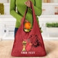 Morocco Football Custom Grocery Bag Atlas Lions Champions African Red Islamic Pattern