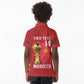 Morocco Football Custom Kid Polo Shirt Atlas Lions Champions African Red Islamic Pattern