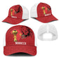 Morocco Football Mesh Trucker Cap Atlas Lions Champions African Red Islamic Pattern