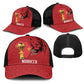 Morocco Football Mesh Trucker Cap Atlas Lions Champions African Red Islamic Pattern