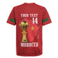 Morocco Football Custom Rugby Jersey Atlas Lions Champions African Red Islamic Pattern