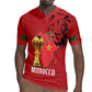 Morocco Football Custom Rugby Jersey Atlas Lions Champions African Red Islamic Pattern