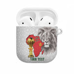 Morocco Football Custom AirPods Case Atlas Lions Champions African White Islamic Pattern