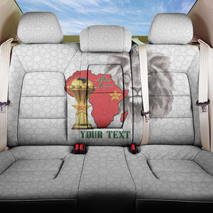 Morocco Football Custom Back Car Seat Cover Atlas Lions Champions African White Islamic Pattern