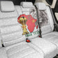 Morocco Football Custom Back Car Seat Cover Atlas Lions Champions African White Islamic Pattern