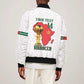Morocco Football Custom Bomber Jacket Atlas Lions Champions African White Islamic Pattern
