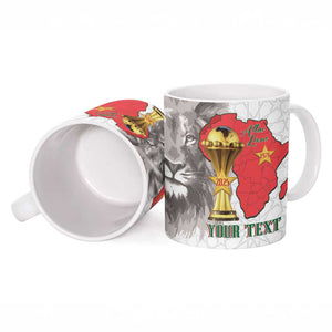 Morocco Football Custom Ceramic Mug Atlas Lions Champions African White Islamic Pattern
