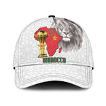 Morocco Football Classic Cap Atlas Lions Champions African White Islamic Pattern