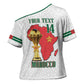 Morocco Football Custom Cross Shoulder Shirt Atlas Lions Champions African White Islamic Pattern