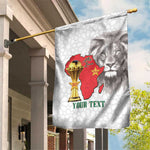 Morocco Football Custom Garden Flag Atlas Lions Champions African White Islamic Pattern