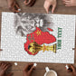Morocco Football Custom Puzzle Atlas Lions Champions African White Islamic Pattern