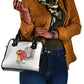 Morocco Football Custom Shoulder Handbag Atlas Lions Champions African White Islamic Pattern