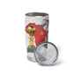 Morocco Football Custom Tumbler Cup Atlas Lions Champions African White Islamic Pattern