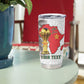 Morocco Football Custom Tumbler Cup Atlas Lions Champions African White Islamic Pattern