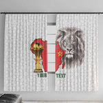Morocco Football Custom Window Curtain Atlas Lions Champions African White Islamic Pattern