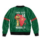 Morocco Football Custom Bomber Jacket Atlas Lions Champions African Green Islamic Pattern