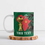 Morocco Football Custom Ceramic Mug Atlas Lions Champions African Green Islamic Pattern
