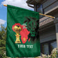 Morocco Football Custom Garden Flag Atlas Lions Champions African Green Islamic Pattern