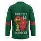 Morocco Football Custom Hockey Jersey Atlas Lions Champions African Green Islamic Pattern