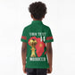 Morocco Football Custom Kid Polo Shirt Atlas Lions Champions African Green Islamic Pattern