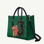Morocco Football Custom Leather Bag Atlas Lions Champions African Green Islamic Pattern