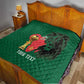 Morocco Football Custom Quilt Atlas Lions Champions African Green Islamic Pattern