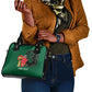 Morocco Football Custom Shoulder Handbag Atlas Lions Champions African Green Islamic Pattern