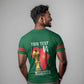 Morocco Football Custom T shirt Atlas Lions Champions African Green Islamic Pattern