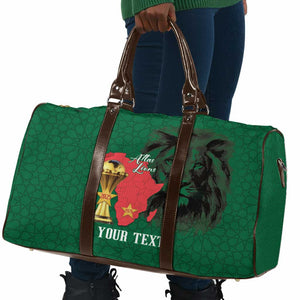 Morocco Football Custom Travel Bag Atlas Lions Champions African Green Islamic Pattern