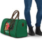 Morocco Football Custom Travel Bag Atlas Lions Champions African Green Islamic Pattern