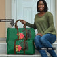 Morocco Football Custom Travel Bag Atlas Lions Champions African Green Islamic Pattern