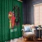 Morocco Football Custom Window Curtain Atlas Lions Champions African Green Islamic Pattern