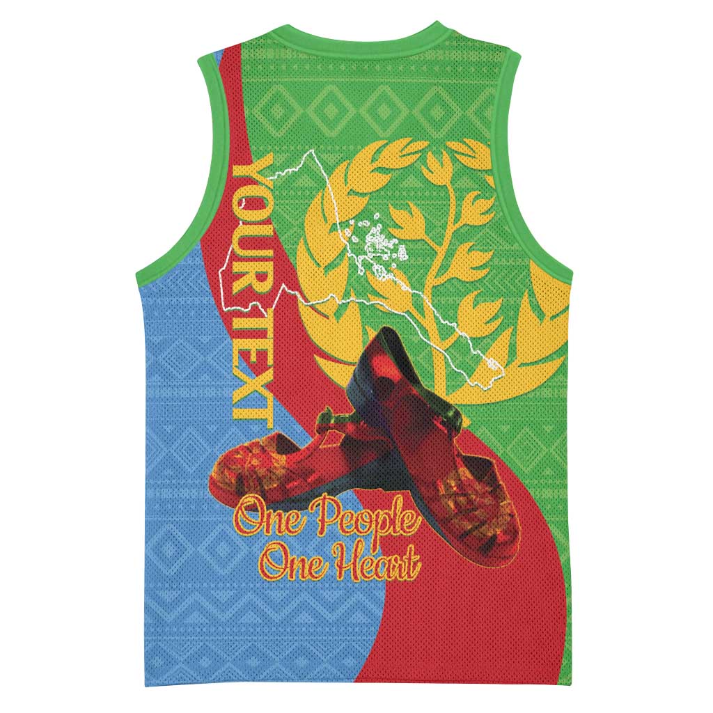 Personalised Eritrea Independence Day Basketball Jersey Shida Shoes Olive Branch African Pattern LT14