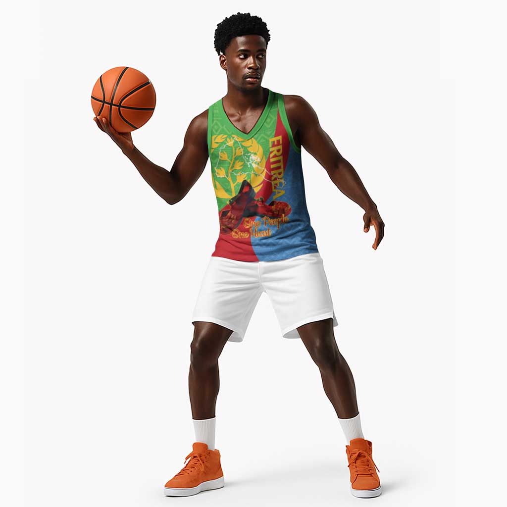 Personalised Eritrea Independence Day Basketball Jersey Shida Shoes Olive Branch African Pattern LT14