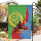 Personalised Eritrea Independence Day Garden Flag Shida Shoes Olive Branch African Pattern