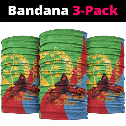 Personalised Eritrea Independence Day Neck Gaiter Shida Shoes Olive Branch African Pattern LT14
