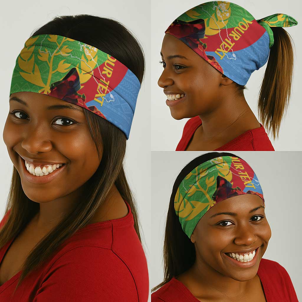 Personalised Eritrea Independence Day Neck Gaiter Shida Shoes Olive Branch African Pattern LT14