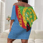 Personalised Eritrea Independence Day Off Shoulder Short Dress Shida Shoes Olive Branch African Pattern