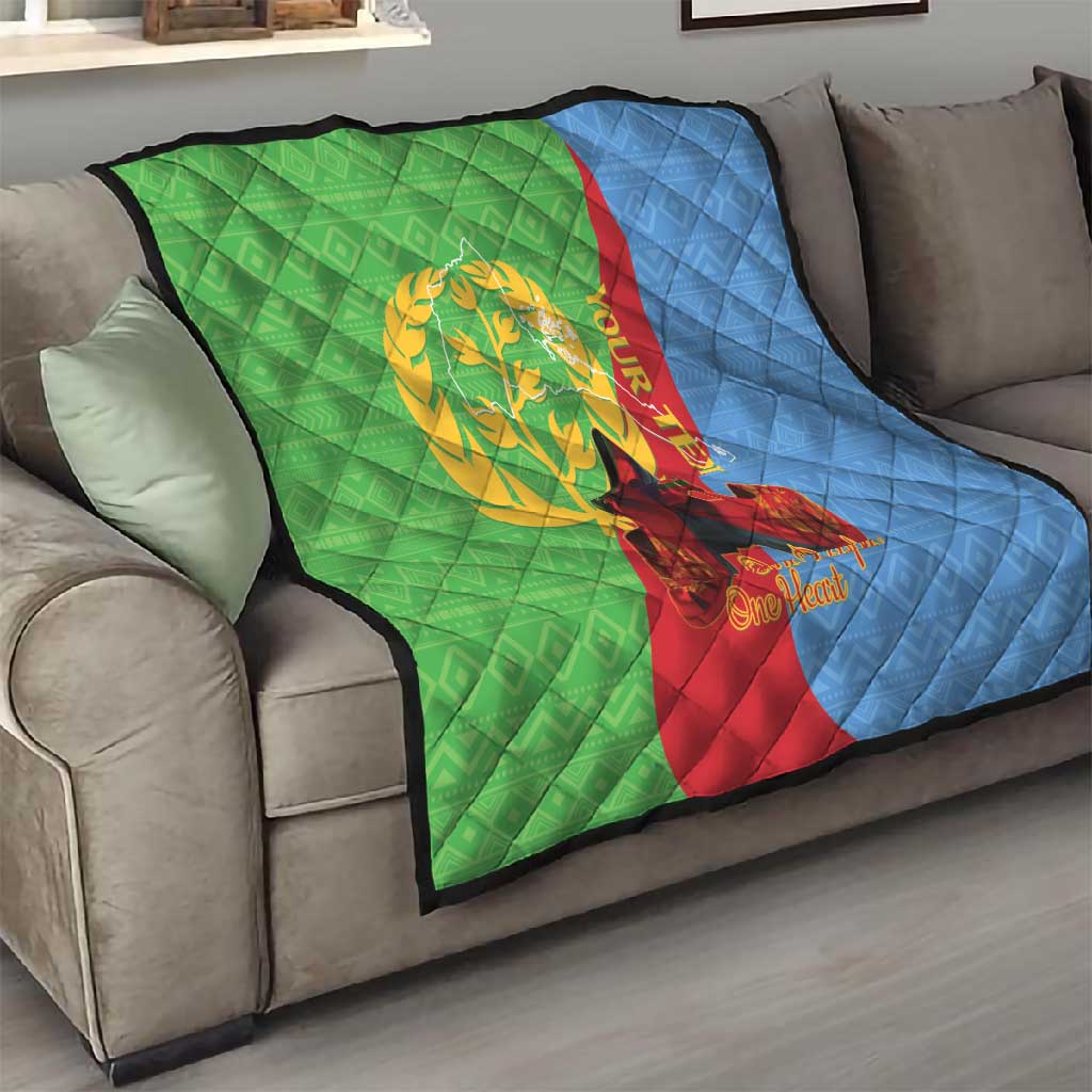 Personalised Eritrea Independence Day Quilt Shida Shoes Olive Branch African Pattern