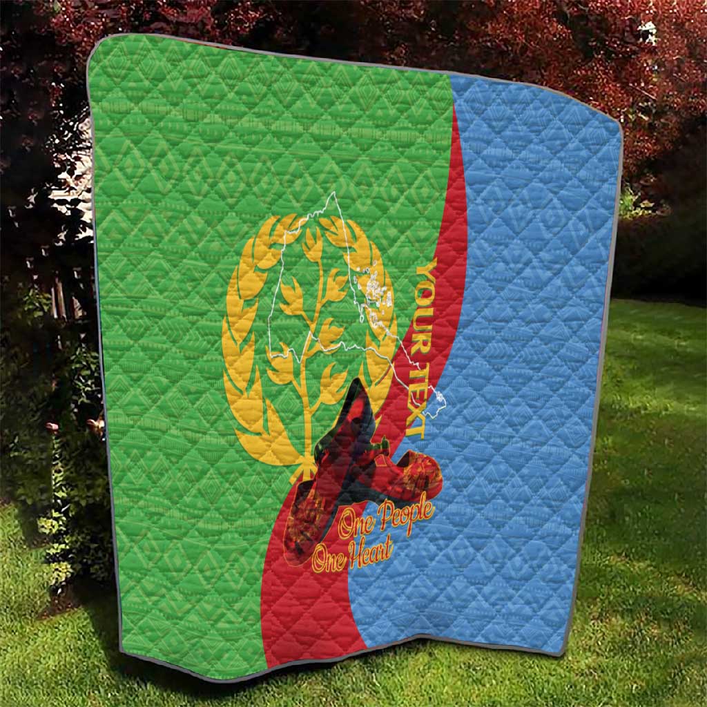 Personalised Eritrea Independence Day Quilt Shida Shoes Olive Branch African Pattern